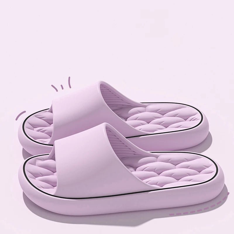 Super Light Soft Slippers Simple Fashion Slides EVA Elastic Shoes Colorful Sneakers In Door Bathroom Flip Flops - Novelle