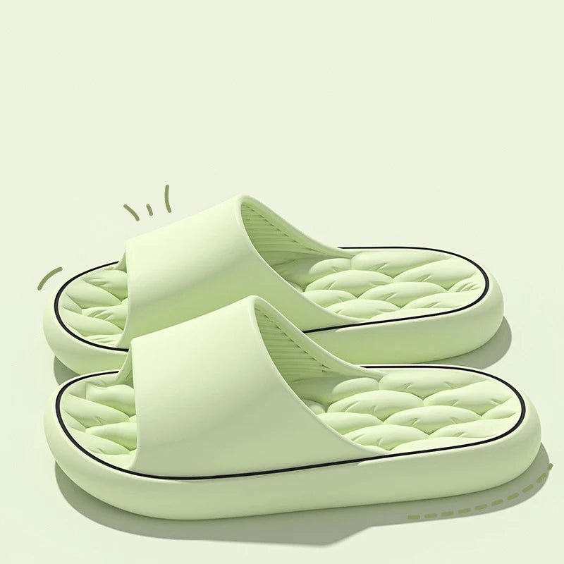 Super Light Soft Slippers Simple Fashion Slides EVA Elastic Shoes Colorful Sneakers In Door Bathroom Flip Flops - Novelle