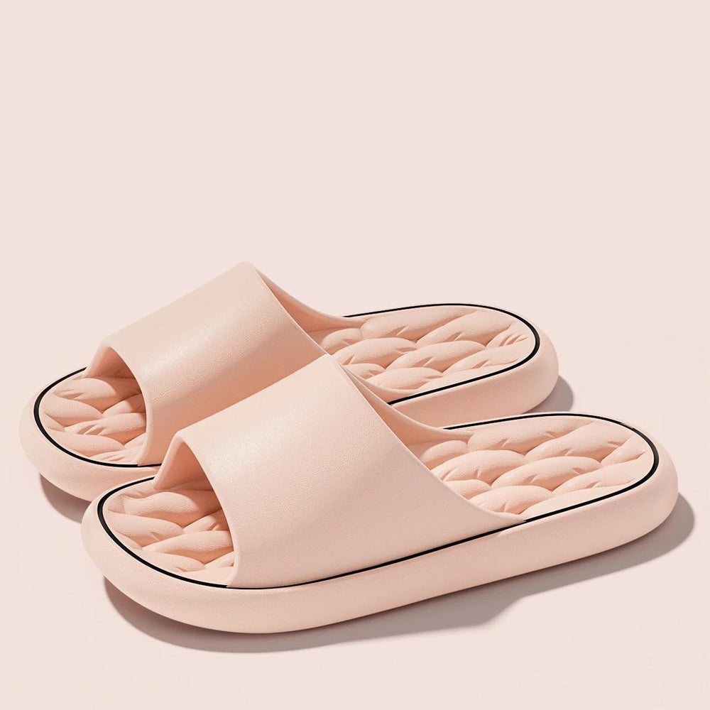 Super Light Soft Slippers Simple Fashion Slides EVA Elastic Shoes Colorful Sneakers In Door Bathroom Flip Flops - Novelle