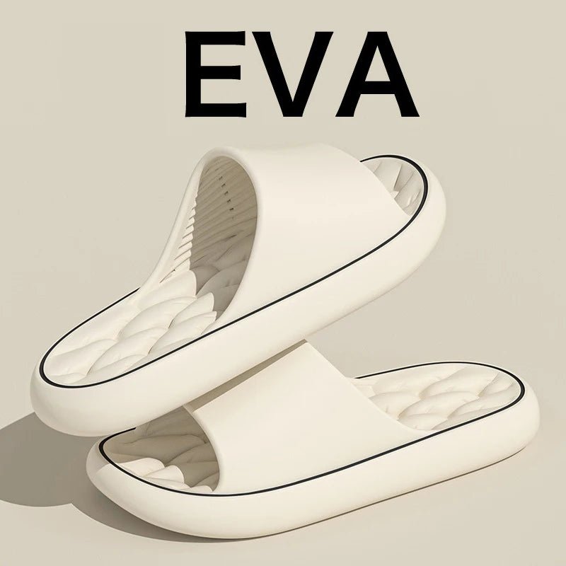 Super Light Soft Slippers Simple Fashion Slides EVA Elastic Shoes Colorful Sneakers In Door Bathroom Flip Flops - Novelle