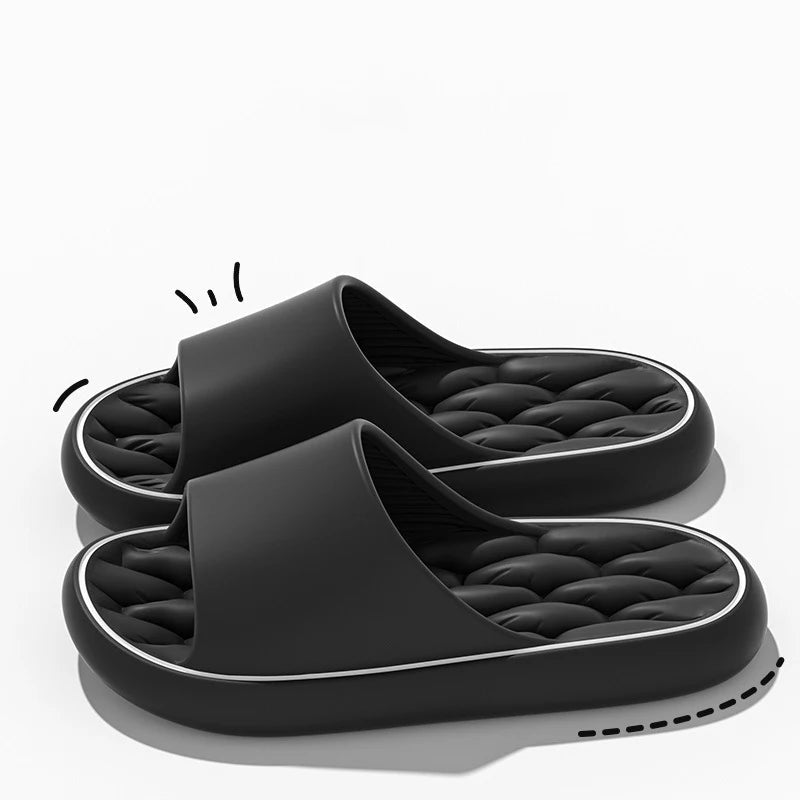 Super Light Soft Slippers Simple Fashion Slides EVA Elastic Shoes Colorful Sneakers In Door Bathroom Flip Flops - Novelle